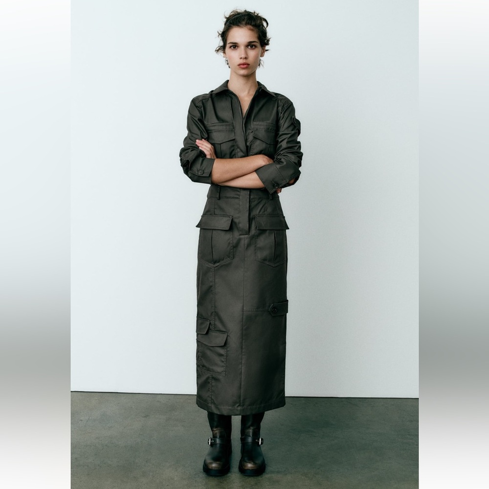 Zara coated dress size M